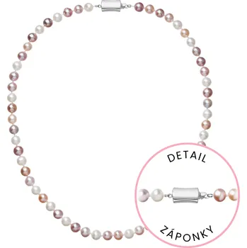 Náušnice Perlový náhrdelník z říčních perel se zapínáním z bílého 14 karátového zlata 822004.3/9267B multi