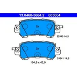 Sada brzdových destiček, kotoučová brzda ATE 13.0460-5664.2