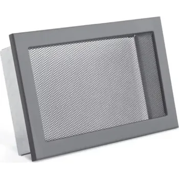 Větrací mřížka Karl - ventilační mřížka STYLE se síťkou, černá 220x95 mm