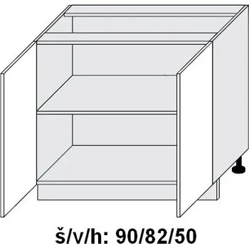Komoda Dolní skříňka OPTIMUM BÍLÁ 90 cm