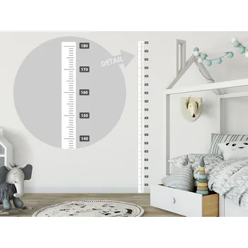 Samolepící dekorace Univerzální dětský metr samolepka na zeď výška 150 cm