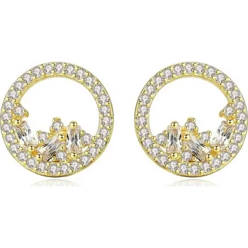 Náušnice Flamenco Mystique Pozlacené Náušnice z Chirurgické Oceli, Zlatá Barva, Velikost 1,2 cm x 1,1 cm