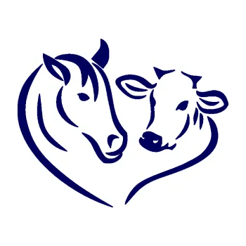 Samolepící dekorace Kůň s kravičkou v srdíčku levá láska ke zvířatům (23 - tmavě modrá) SAMOLEPKA NA AUTO, NÁLEPKA, FÓLIE, POLEP, TUNING, VLASTNÍ TEXT, TISK, AUTOSAMOLEPKY.cz, POLEPY, OBRÁZEK, LOGO, 3D STICKERS