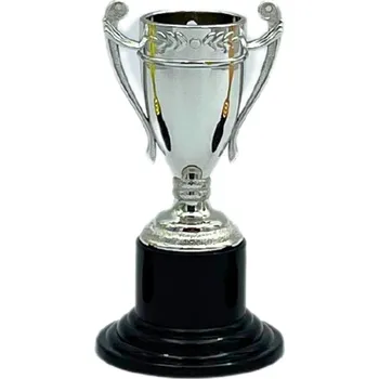 Sportovní pohár Ekonom NJE0053B Výška poháru: 10 cm, Průměr kalichu: 3 cm, Barva: Stříbrná