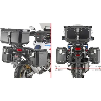 Zavazadlo na motocykl CRF1100L 20-25/ Adventure sports 20-25 boční nosiče PLOS1178CAM (Honda CRF1100L africa twin/ adventure sports 2020-)