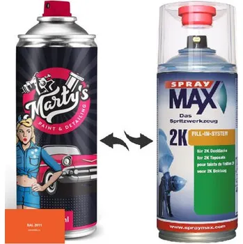 Barva ve spreji Barva ve spreji RAL 2011 stupeň lesku Polomat kvalita laku 1K Akrylátový lak