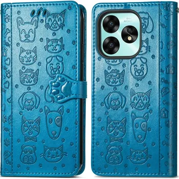 Pouzdro na tablet VSECHNONAMOBIL 75022 ART ANIMALS Peněženkový obal pro Umidigi G5 / G5A modrý