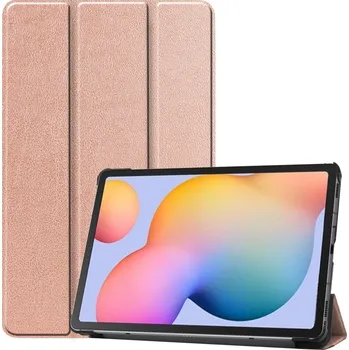 Pouzdro na tablet VSECHNONAMOBIL 75291 KOŽENÝ Zaklapávací kryt pro Samsung Galaxy Tab S6 Lite 2024 / S6 Lite 2022 / S6 Lite růžovozlatý