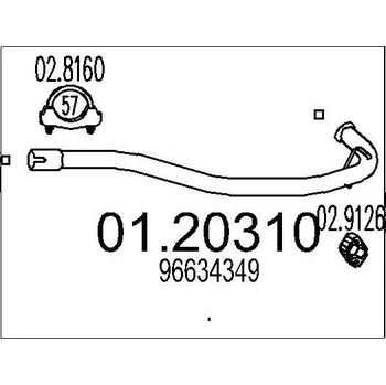 Výfuková trubka Výfuková trubka MTS 01.20310