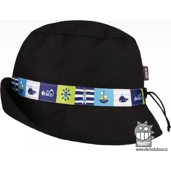 Čepice Bavlněný letní klobouk Dráče - Palermo 38, černá, lodě Barva: Černá, Velikost: 50-52