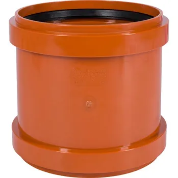 Kanalizační potrubí Spojka dvouhrdlá kanalizační PVC Osma KGMM, DN 250, oranžová