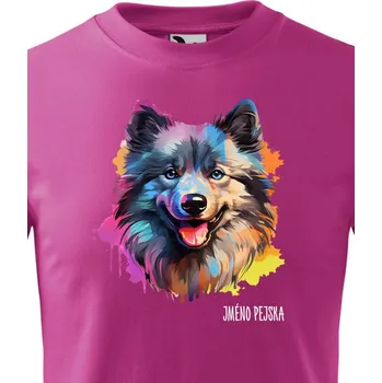 Chlapecké tričko Dětské tričko Německý špic vlčí, Barva Purpurová, Velikost 134 cm/8 roků, Canvas Dětské tričko 2562