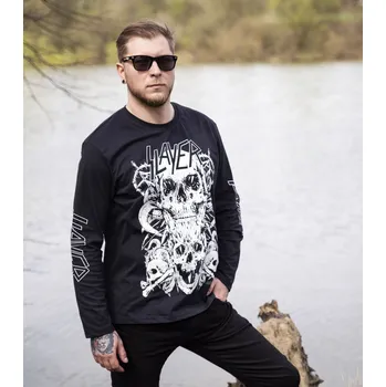 Pánské tričko Tričko metal pánské Slayer - White Skulls - ROCK OFF - SLAYLST84MB