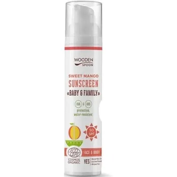 Přípravek na opalování Wooden Spoon Baby & Family Mango SPF50