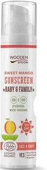 Přípravek na opalování Wooden Spoon Baby & Family Mango SPF50 100 ml