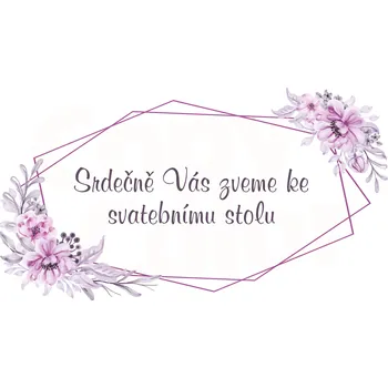 Svatební dekorace Pozvánka ke stolu - S016