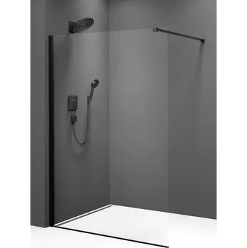 Polysan MODULAR SHOWER BLACK jednodílná zástěna pevná k instalaci na zeď, 800 mm