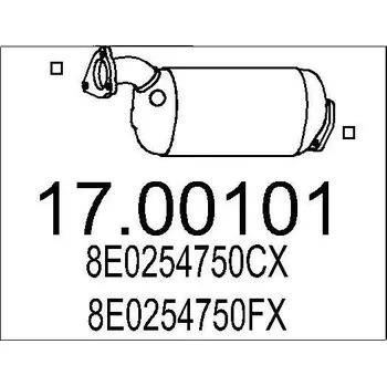 Filtr pevných částic Filtr pevnych castic, vyfukovy system MTS 17.00101
