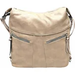 Velký světle hnědý kabelko-batoh z eko kůže Crissie