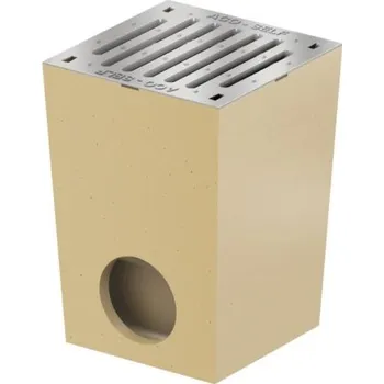 Aco SELF dvorní vpust 250mm s krycím roštem, pozink - můstkový, polymerbeton