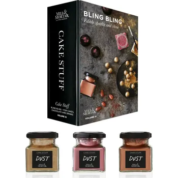 Sklenice Výběr dekoračních prášků BLING BLING, sada 3 ks, Mill & Mortar