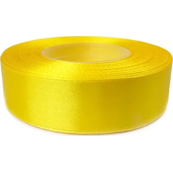 Stuha Saténová stuha jasná žlutá 25mm (Saténová stuha jasná žlutá 25mm)