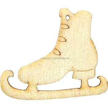 Dřevěná hračka Dřevěný výřez z překližky, B98/2, BRUSLE-malá, 3,5x3cm, 1ks