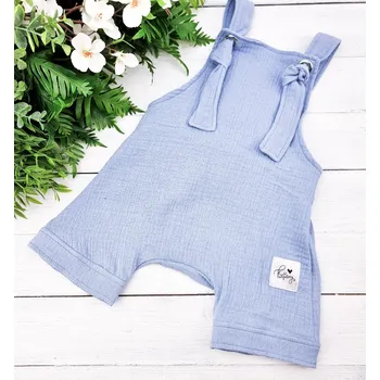 Dívčí kraťasy Kulišárny Laclové kraťásky mušelín POWDER BLUE VELIKOST: 68