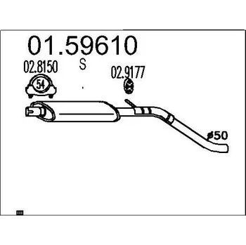 Tlumič výfuku Střední tlumič výfuku MTS 01.59610