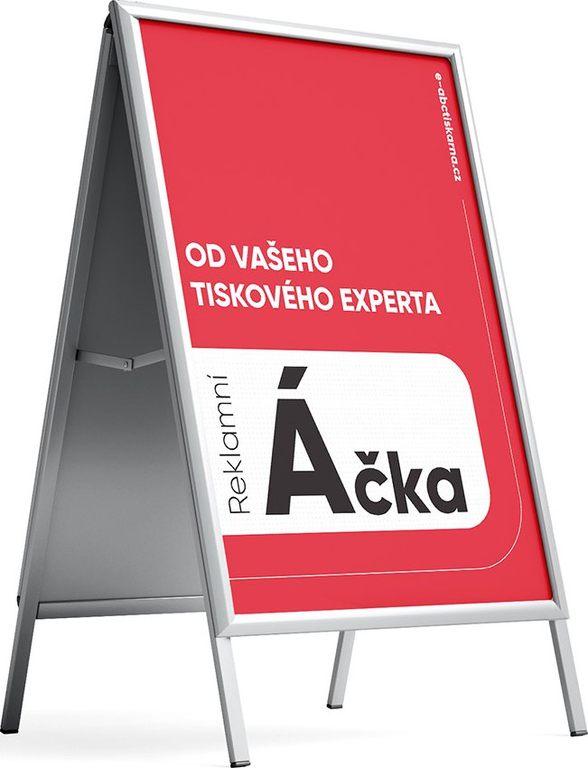 Reklamní áčko, venkovní poutače Reklamní áčko hliníkové Pouze konstrukce / stojan (BEZ TISKU) A2 (420 x 594 mm)