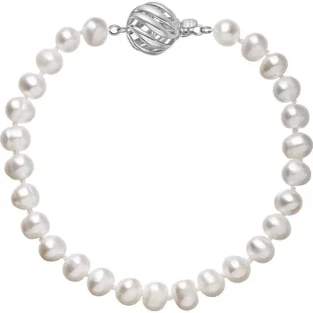 Náušnice Perlový náramek z říčních perel se zapínáním z bílého 14 karátového zlata 823001.1/9264B bílý