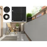 Balkonová ratanová zástěna s očky MALMO, černá, výška 100 cm šířka různé rozměry 1300 g/m2 MyBestHome Rozměr: 100x300 cm