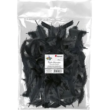 Pírka, Peří, ČERNÁ, 5-12 cm, 16g/1 bal.