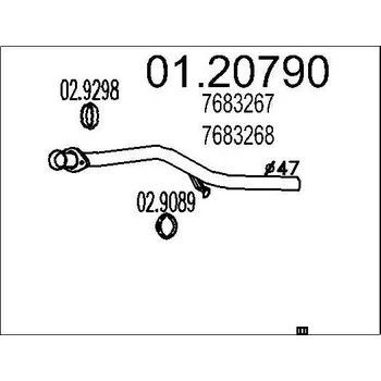 Výfuková trubka Výfuková trubka MTS 01.20790
