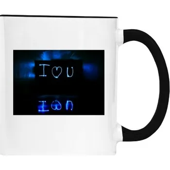 Hrnek malý barevný s potiskem Hrneček lásky