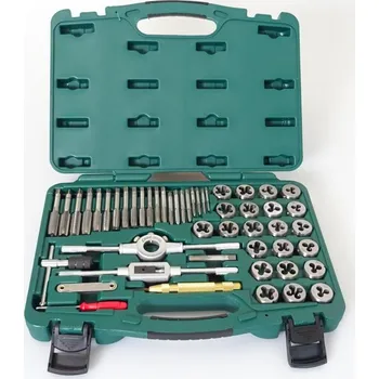 Závitořezný nástroj JONNESWAY AG010229 Závitníky a závitová očka, rozměry M3x0.5 - M12x1.75, sada 50 kusů