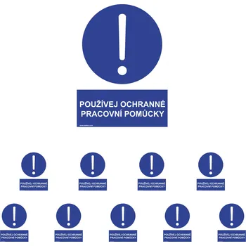 Walteco Používej ochranné pracovní pomůcky 210x297mm, formát A4, samolepka Množství: 10 ks