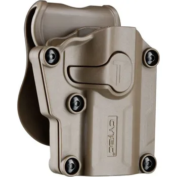 Příslušenství pro sportovní střelbu Univerzální pistolové pouzdro MEGA-FIT - GLOCK / BERETTA / SIG SAUER / TAURUS , atd .... Cytac® VERZE PRO PRAVÁKA I LEVÁKA - BARVA PÍSKOVÁ Model: Pro praváka