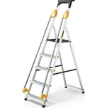 Hliníkové schůdky 5 stupňů s madly DRABEST ALDP+P-5 PRO