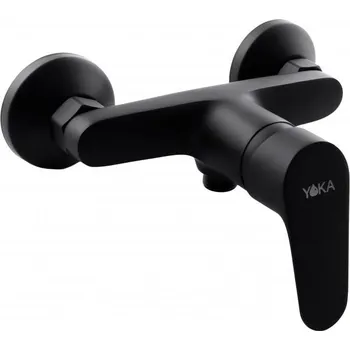 Vodovodní baterie Erga Beso, nástěnná sprchová baterie 150mm, černá matná, ERG-YKA-BW.BESO-BLK