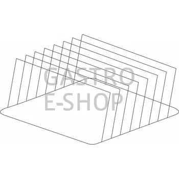 KROMO Držák plechů a podnosů nerez 300 x 465 x 210 mm (rozteč 48 mm)