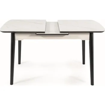 Jídelní stůl Casarredo Jídelní stůl rozkládací 120x80 POLY ceramic bílý mramor/černý mat