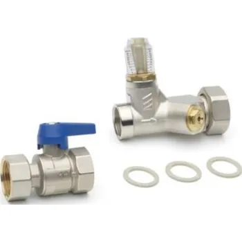 Ventil Rehau vyvažovací ventil G1", sada s kohoutem, mosaz