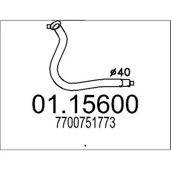 Výfuková trubka Výfuková trubka MTS 01.15600