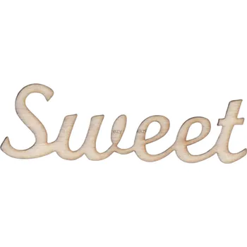 Dřevěná hračka Dřevěný výřez z překližky, B93/2, nápis SWEET, 8x2,6cm, 1ks