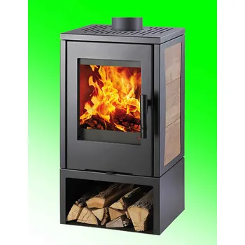 Krbová kamna HAAS+SOHN VENTO dlažba dekor dřevo - krbová kamna s keramickým obkladem