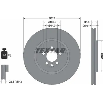 Brzdový kotouč Brzdový kotouč TEXTAR 92170303