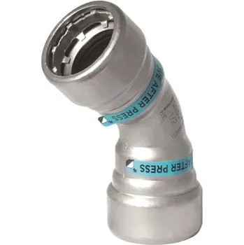 rozdělovač topení Sanha HEAVY STEEL PRESS 70041 oblouk 45°, 1/2", s konci na vnitřní lisování, topení, uhlíková ocel