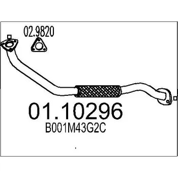 Výfuková trubka Výfuková trubka MTS 01.10296
