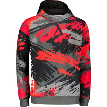 Pánské oblečení Pánská mikina premium ALTISPORT VOJ/ALM014MI01 ČERNOČERVENÁ XXL